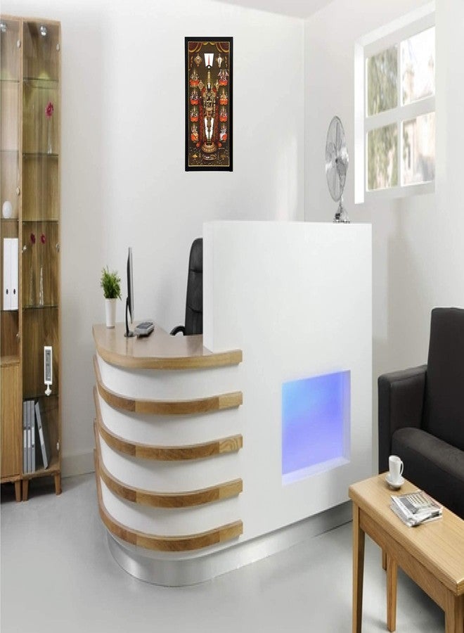 101Temples 101 Temples - Divinity Eternity Spirituality Asta Lakshmi Venkateswara Swamy God Wooden Photo Frame with Wall Hook, 1 Piece | 10” x 13”, Matt Finish - Image 5